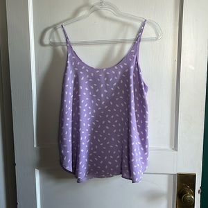 Loft purple and white tank top shell